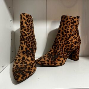 Leopard Print Ankle Boots